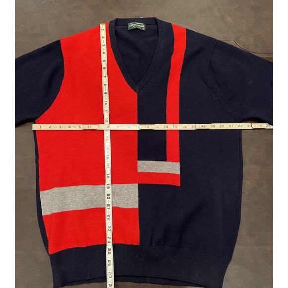 J.McInerney Ltd Mens 100% Lambswool Crew Neck Sweater Size 44 Geometric Scotland - Picture 2 of 4